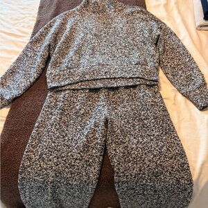 Cozy Black & White Sweater and Pants Set